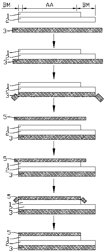 Polarizer attaching and cutting integrated method and equipment for liquid crystal display panel