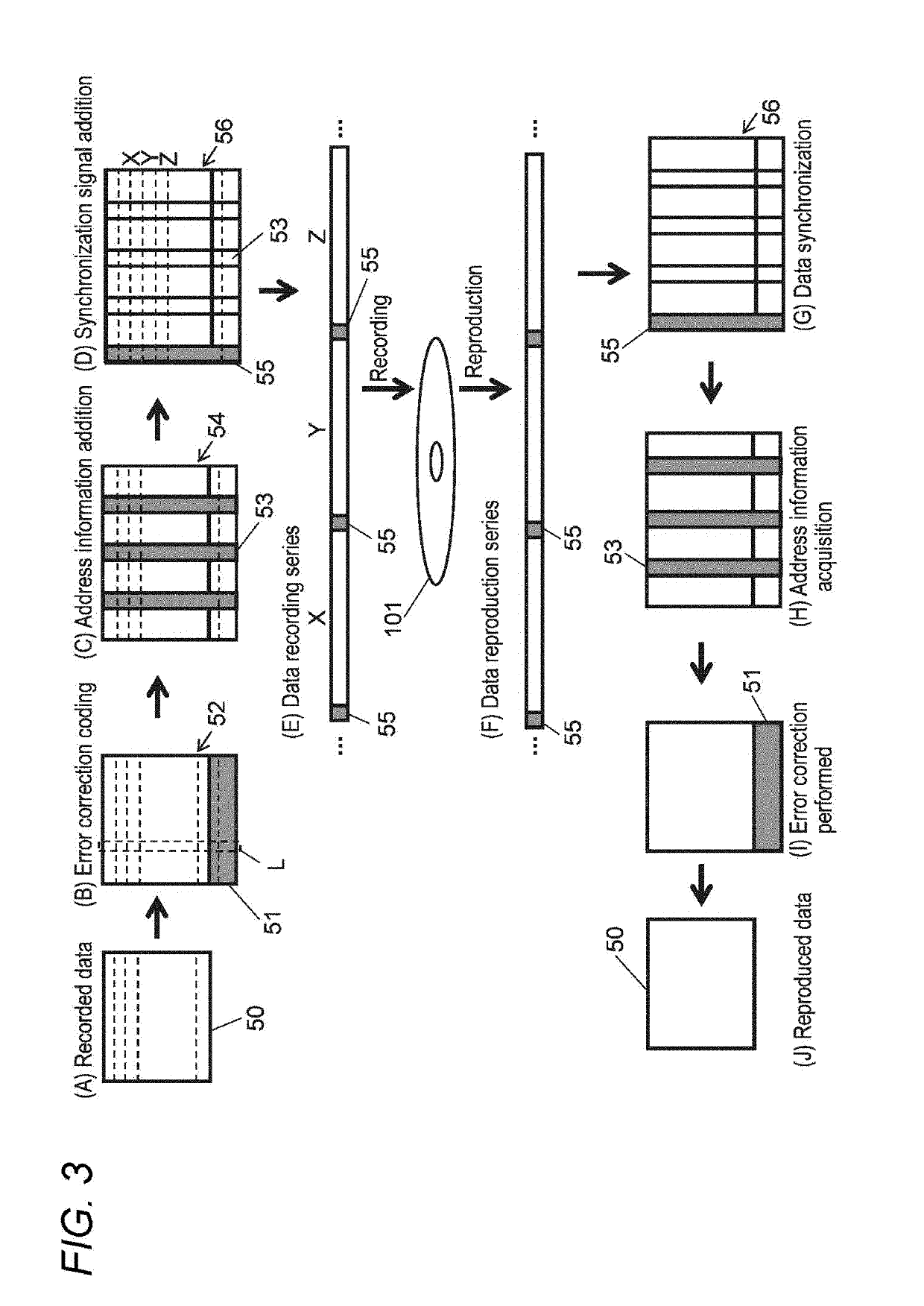 Information recording device and data erasing method