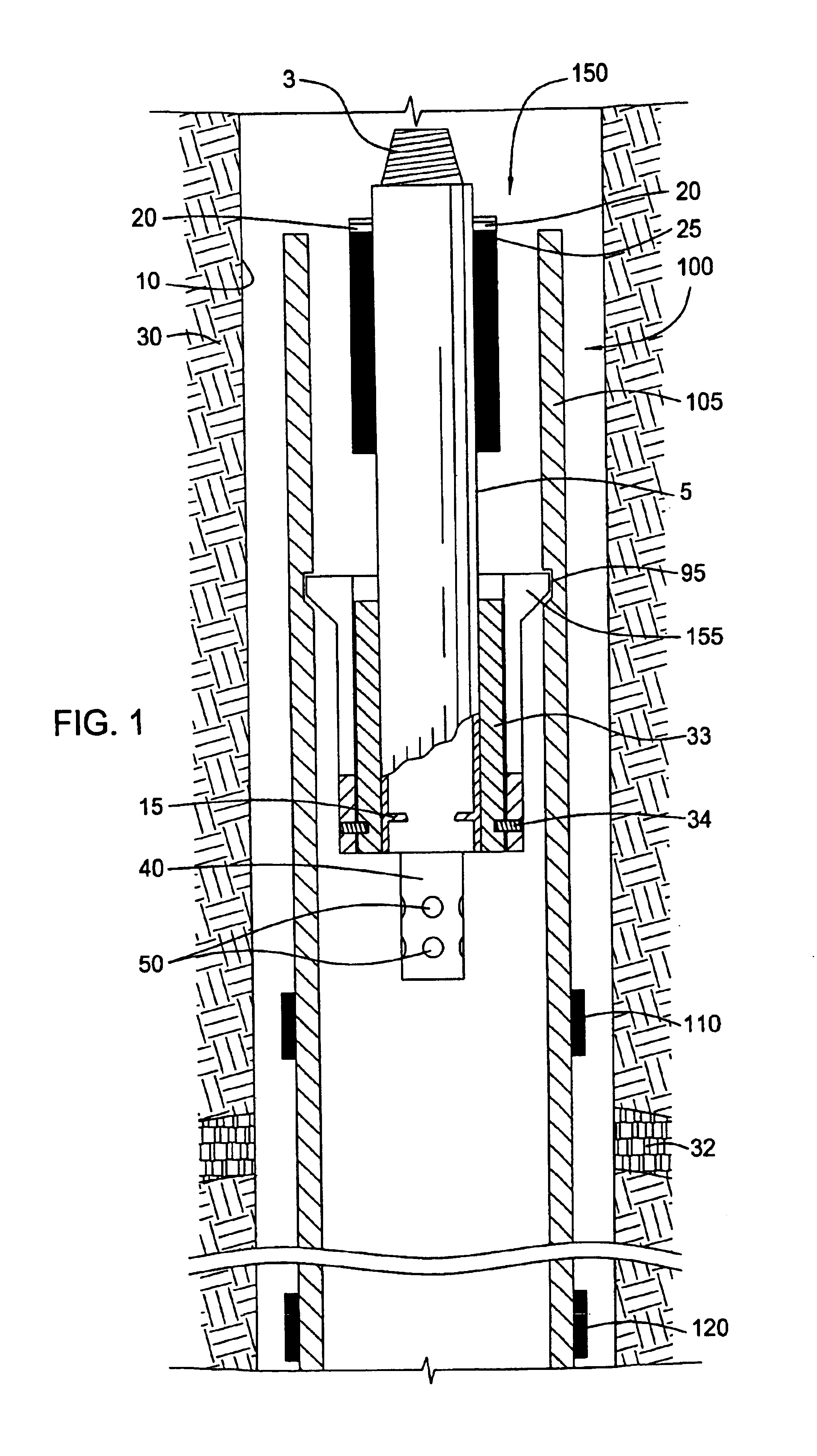 Open hole anchor and associated method