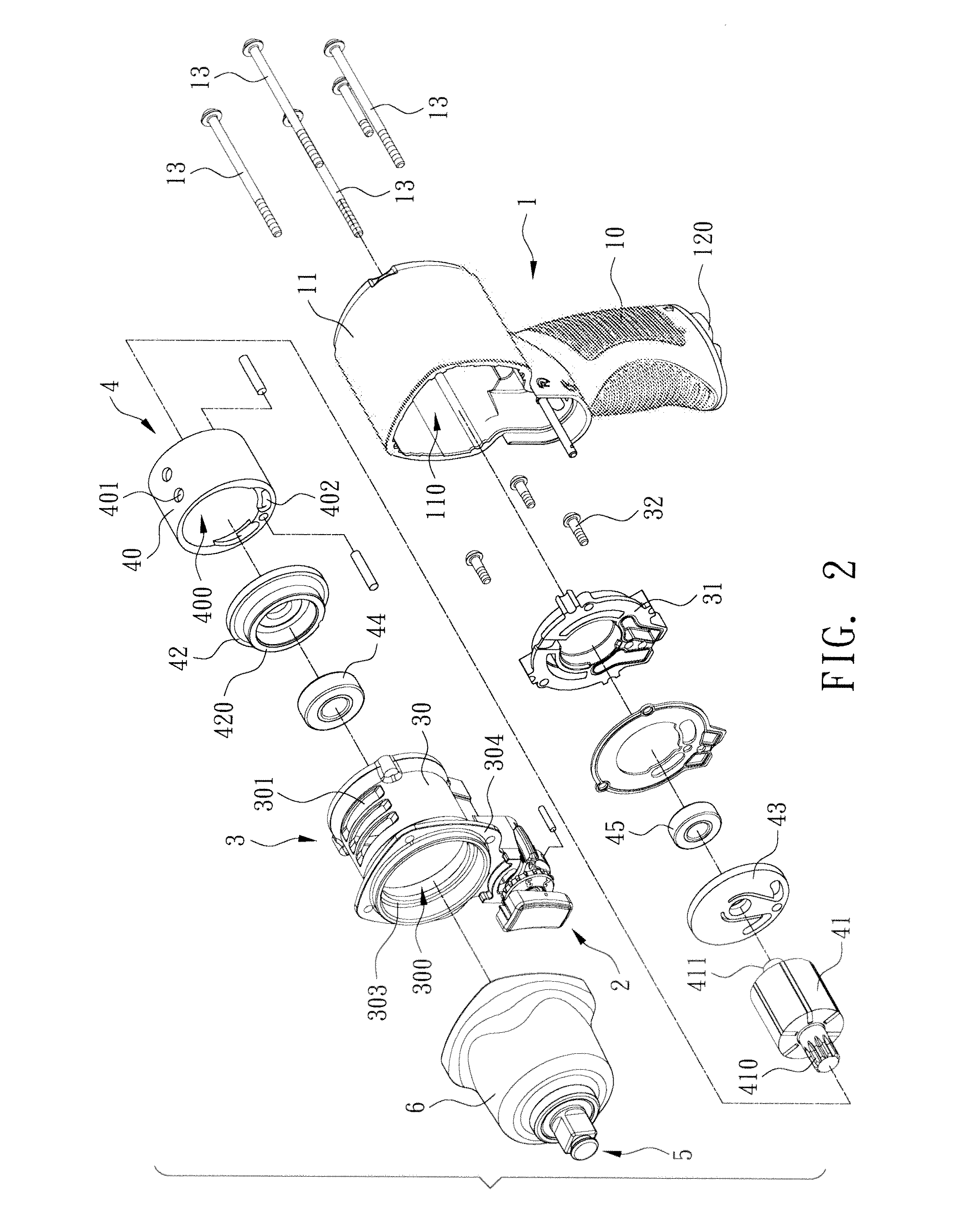 Structure of pneumatic impact wrench