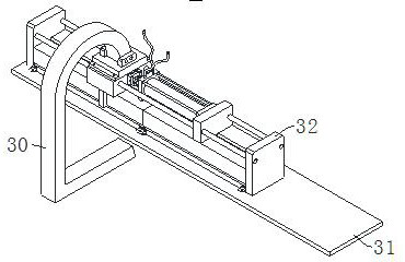 Pushing device of self-deviation-rectification guy rope hanging basket for bridge construction