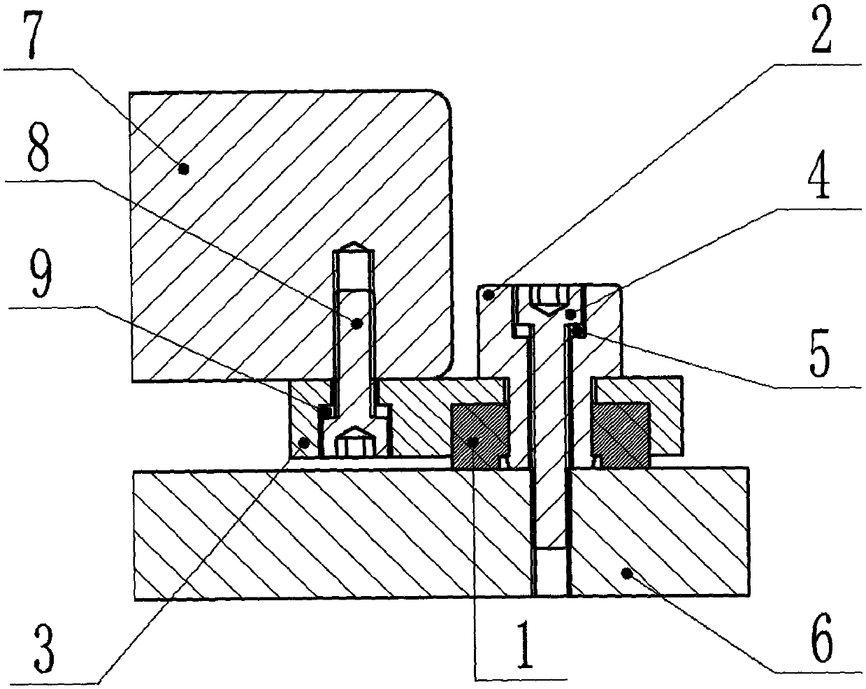 Three-point fixing type radio frequency laser