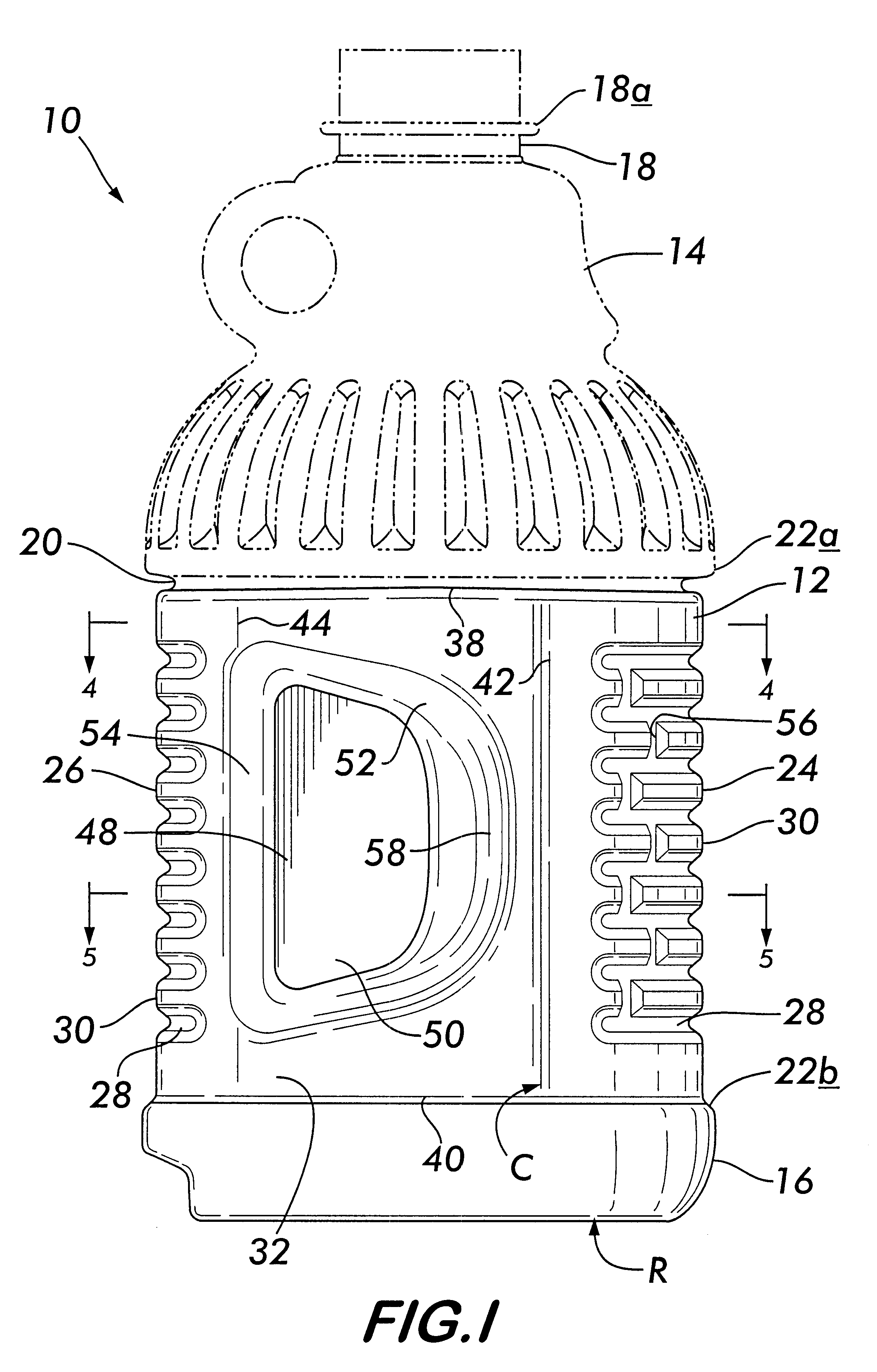 Hot-fillable grip container