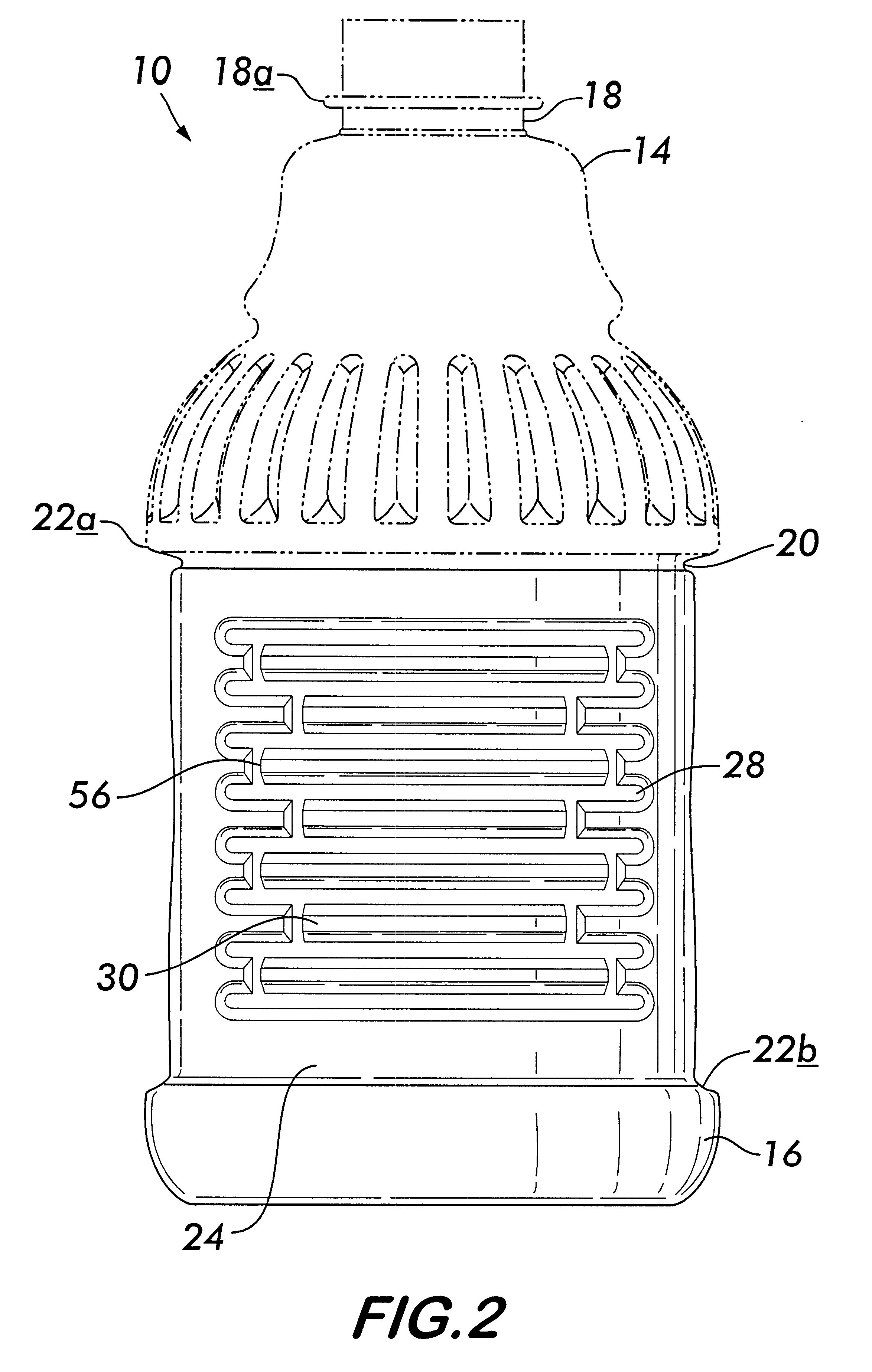 Hot-fillable grip container