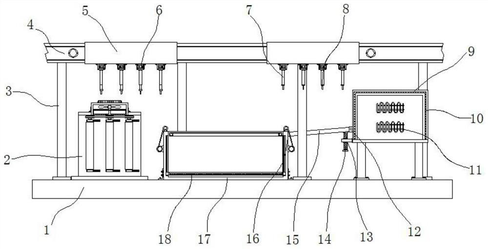 New energy automobile part surface electrophoresis device treatment integrated device