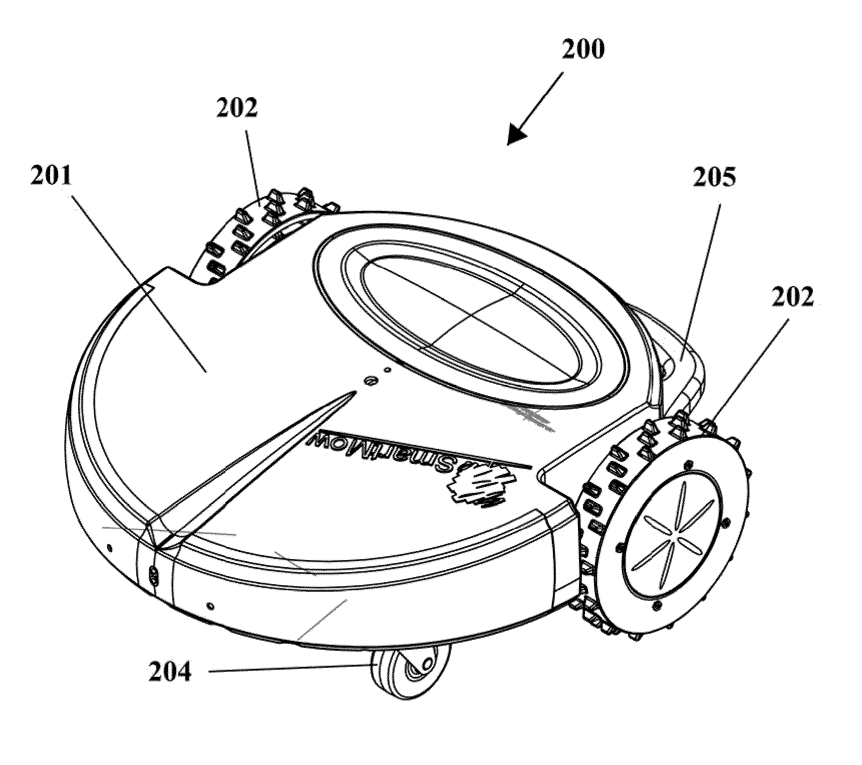 Method for establishing a desired area of confinement for an autonomous robot and autonomous robot implementing a control system for executing the same