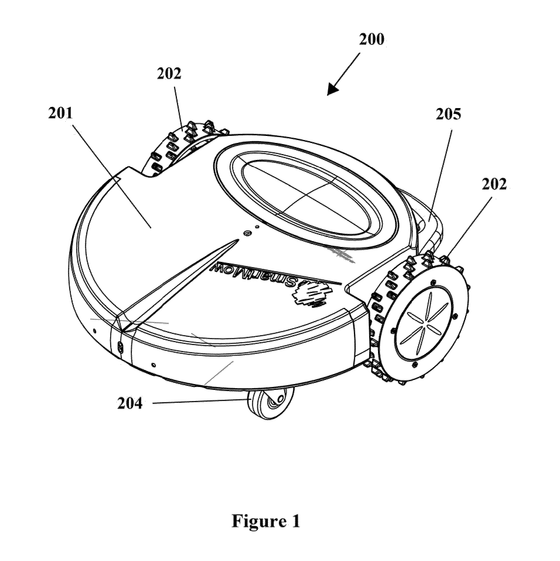 Method for establishing a desired area of confinement for an autonomous robot and autonomous robot implementing a control system for executing the same