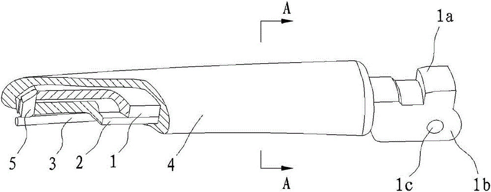 A clamping claw for thermosetting cutting knife