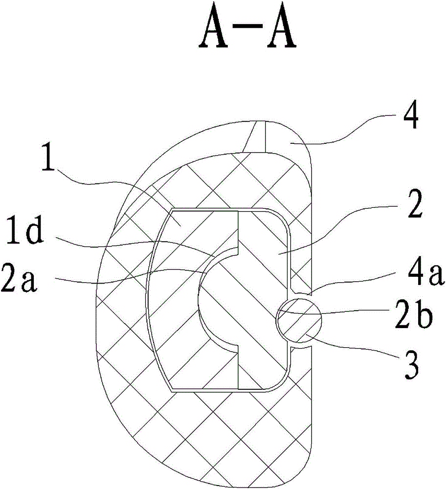 A clamping claw for thermosetting cutting knife