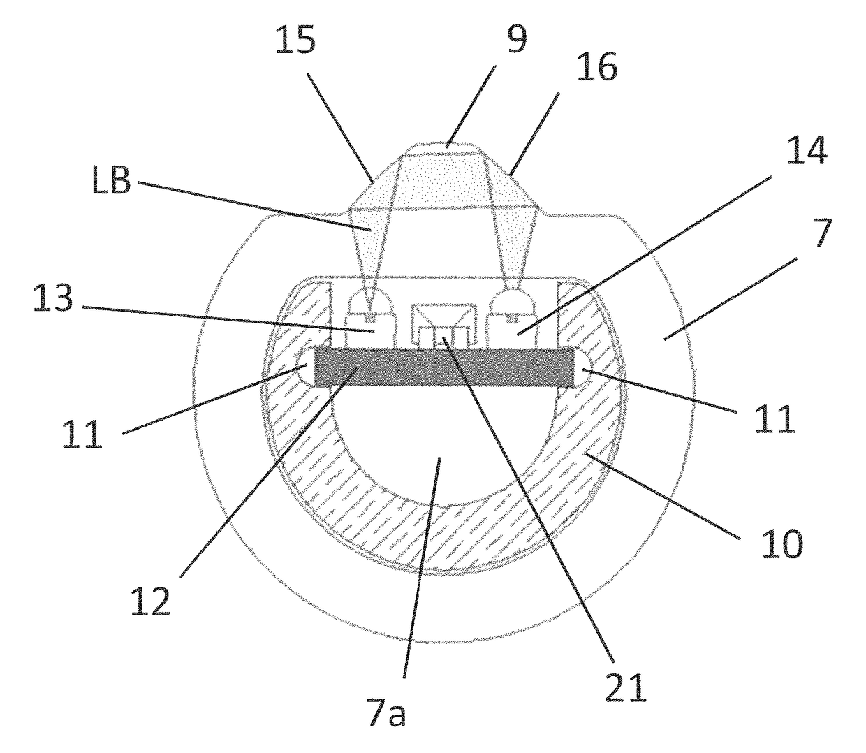 Optical liquid level detection sensor and liquid overfill prevention system comprising such sensor