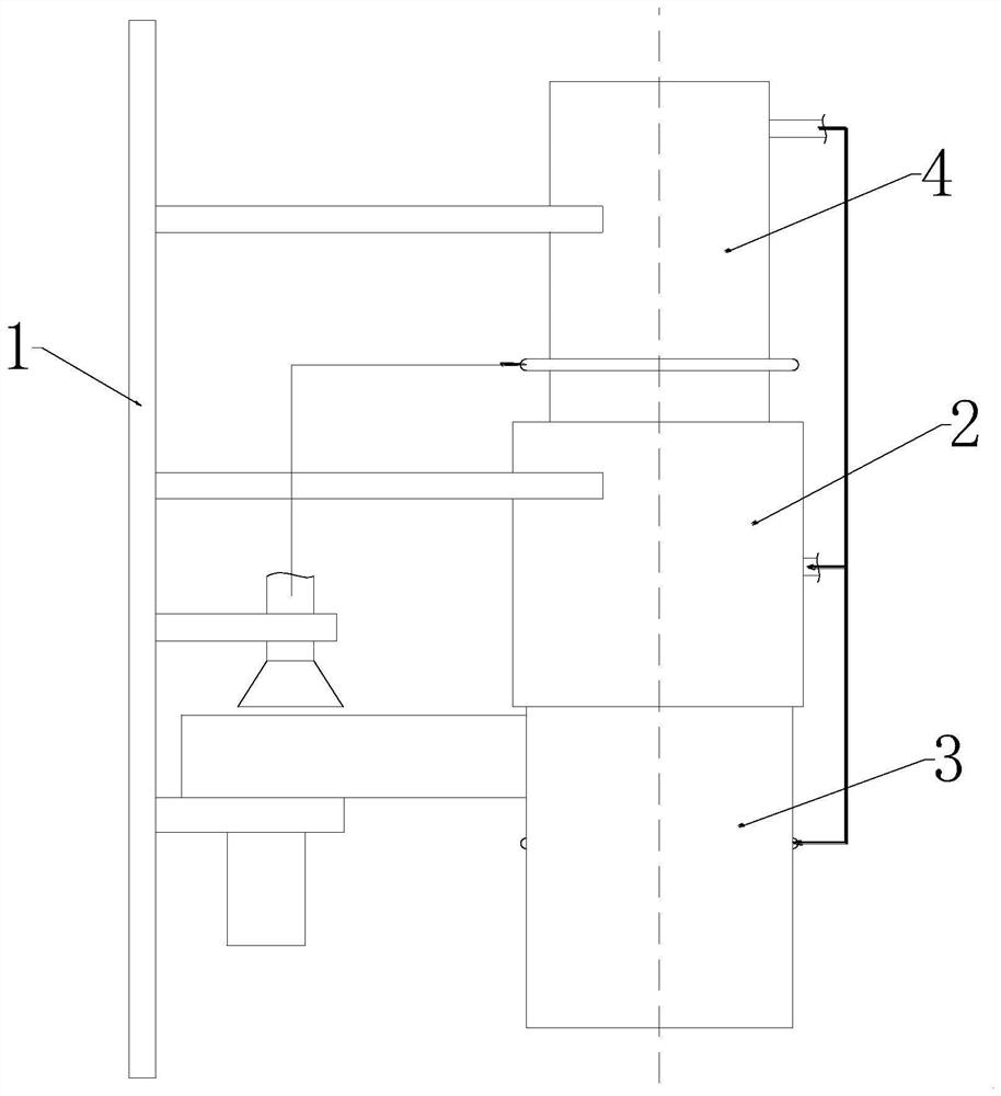 An optical fiber drawing coating device