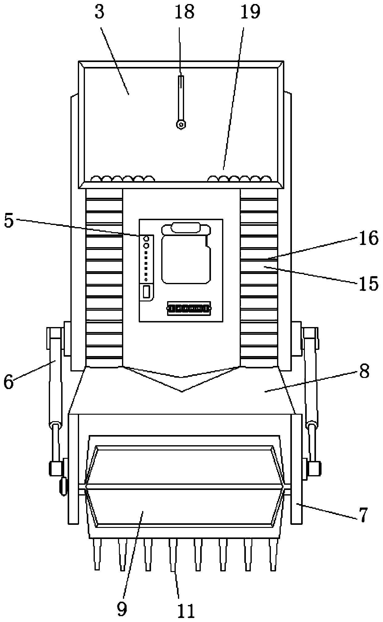 A pineapple harvester