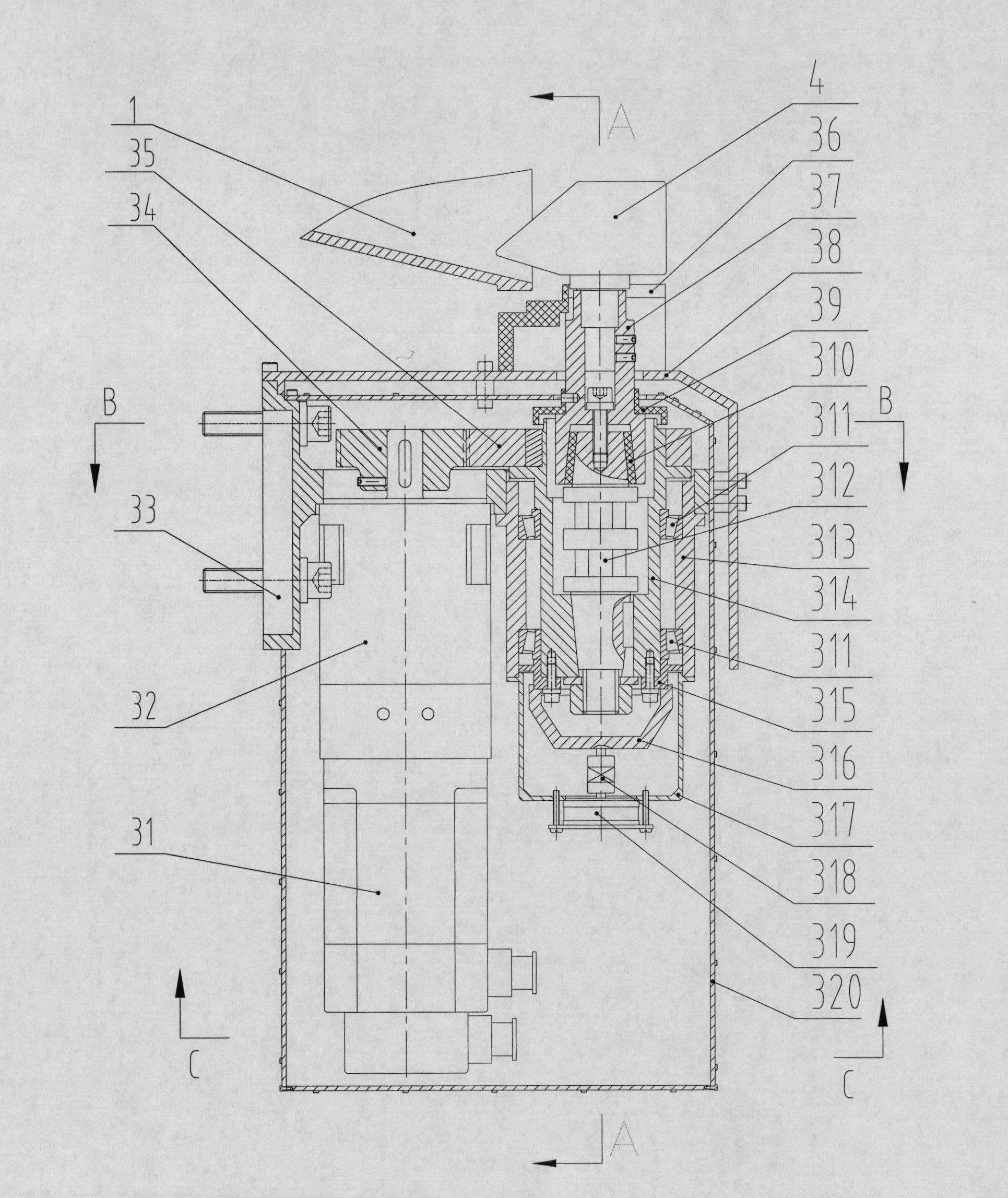 Force measuring apparatus of jet vane carried engine hot firing test