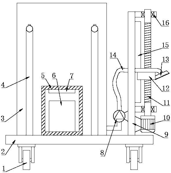 Adjustable irrigation device for municipal greening belts