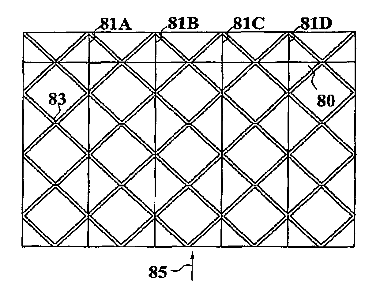 Micromirror array for projection TV