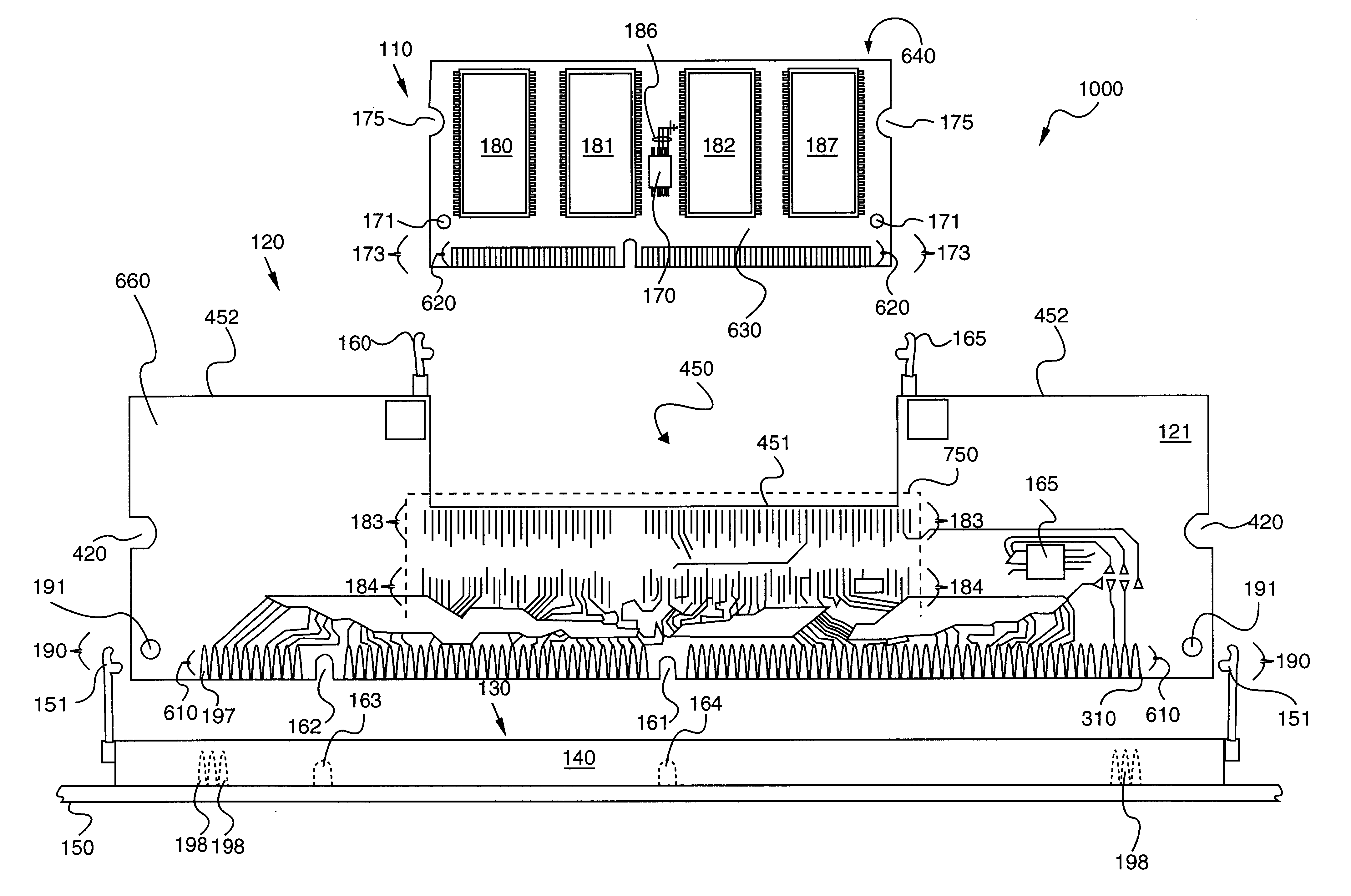 Interface that allows testing and using memory modules in computer systems not designed for the modules