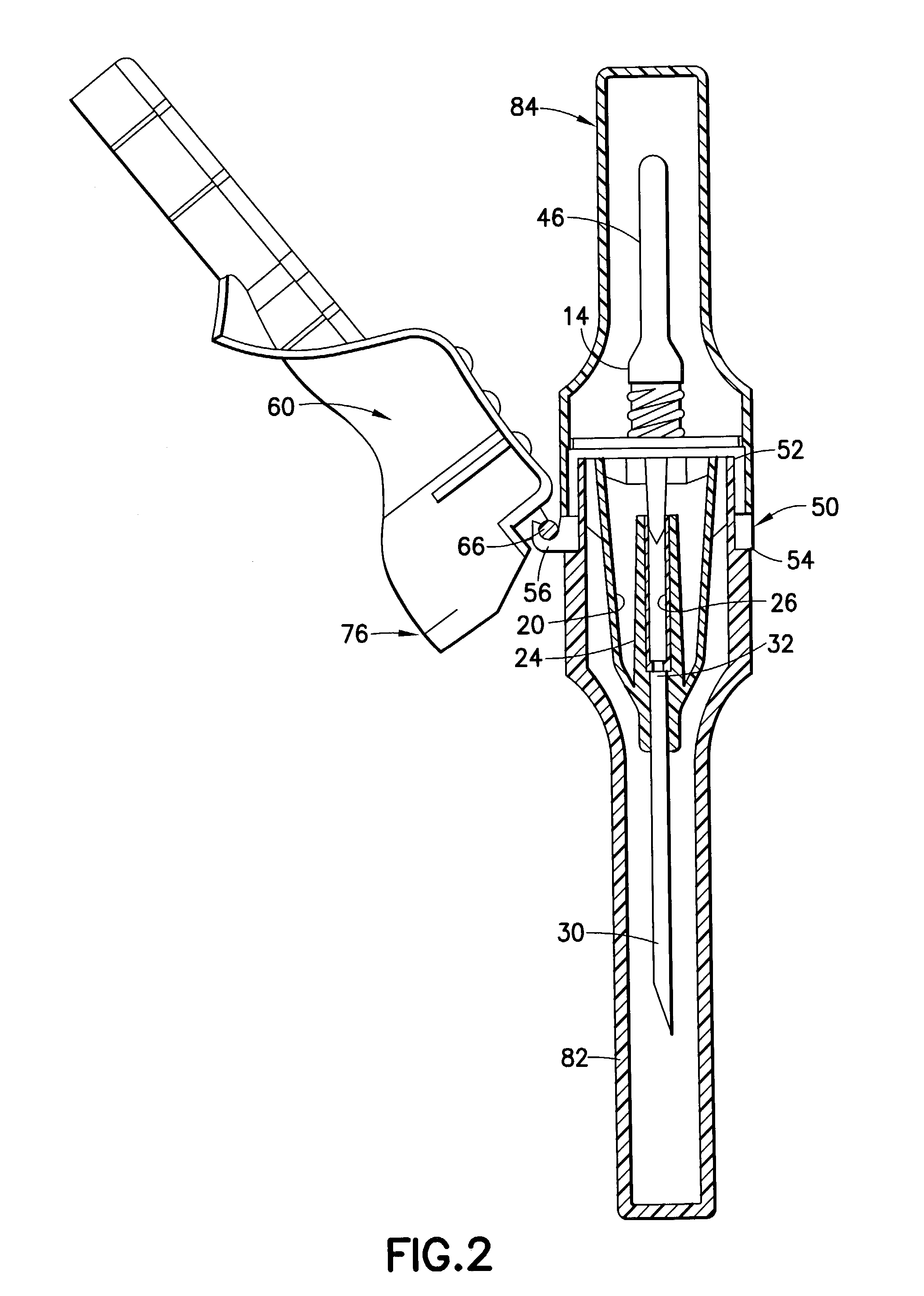 Flashback blood collection needle with needle shield