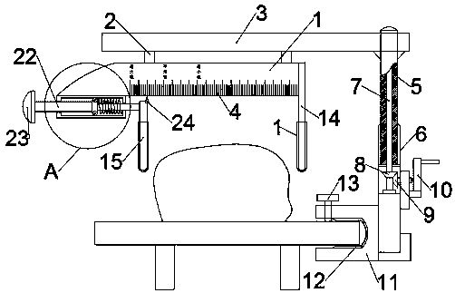 Pelvis measuring ruler used for obstetrics and gynecology department