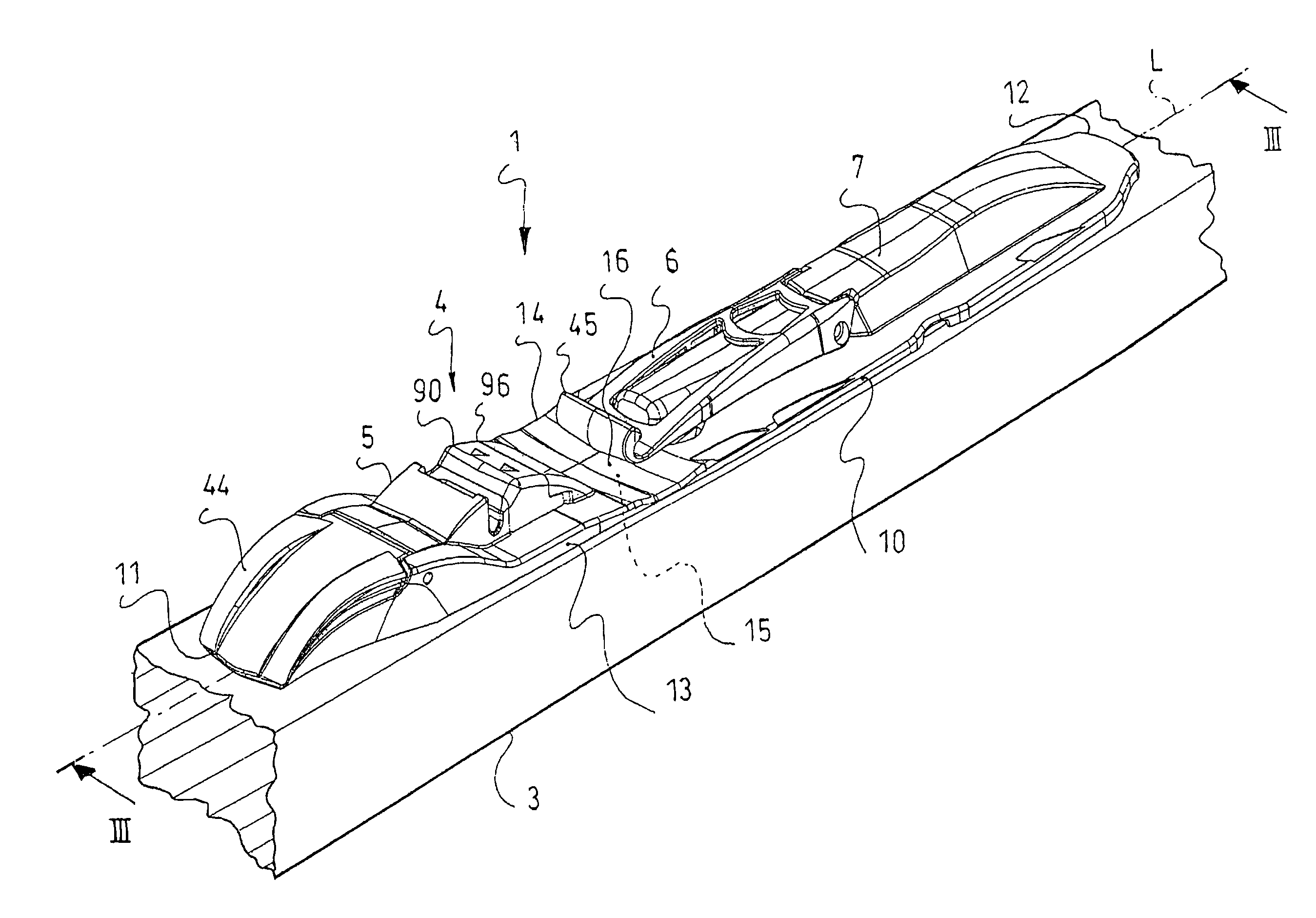 Assembly including a device for removably affixing a base to a plate