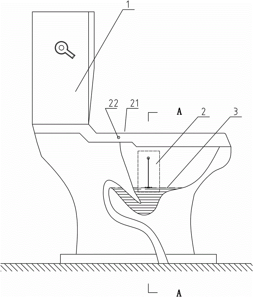 Water closet with anti-splash device and anti-splash device