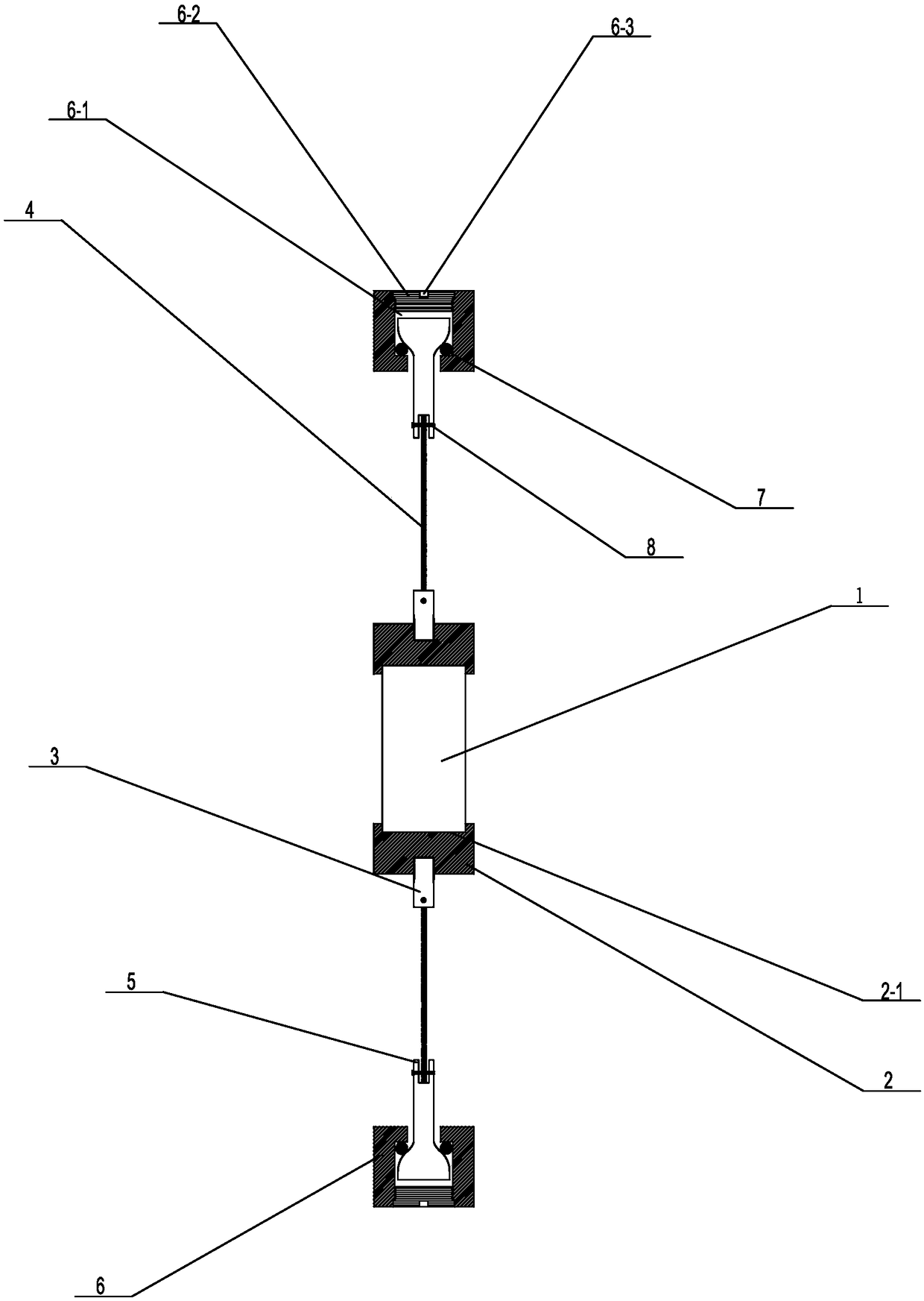 Automatic centering type direct rock tensile test device