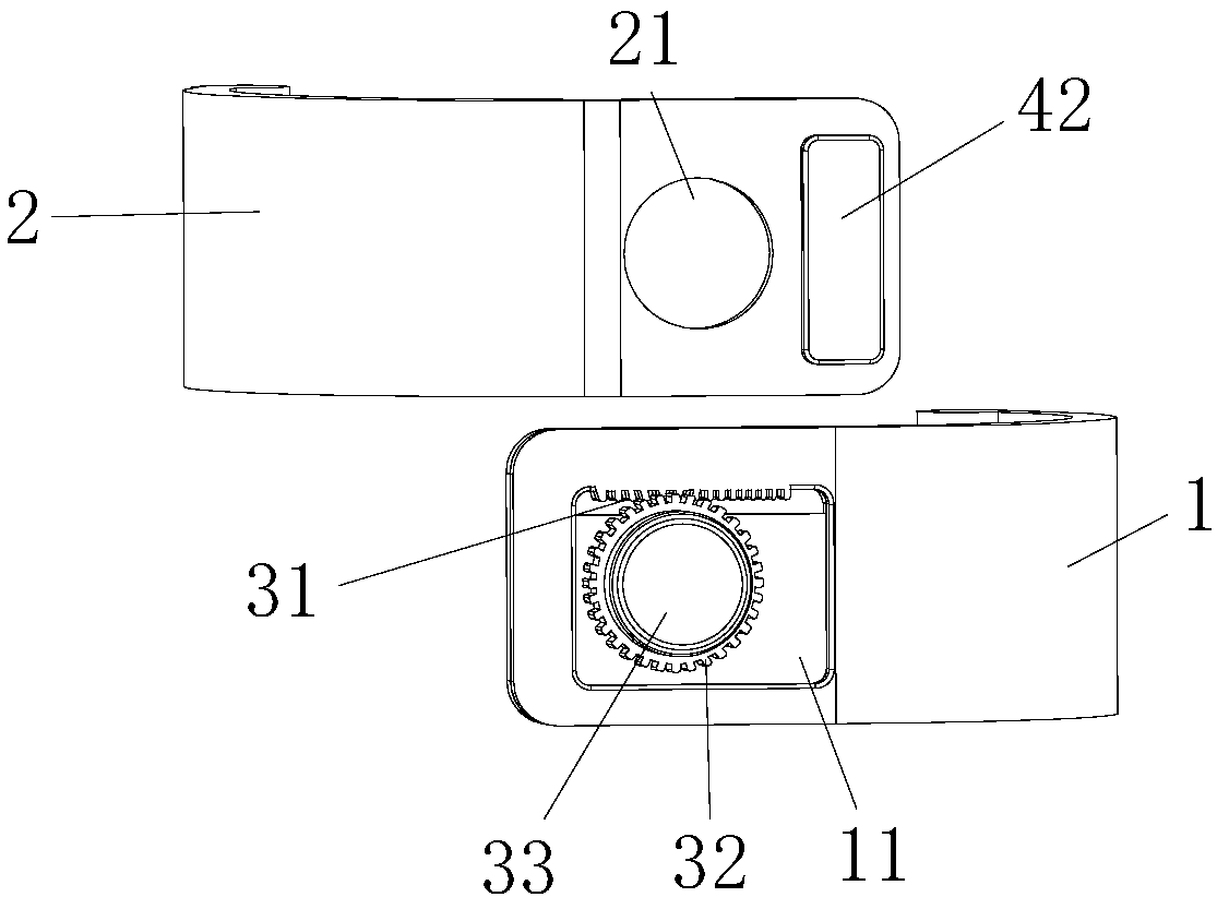 Watch strap adjusting structure and intelligent wearing device