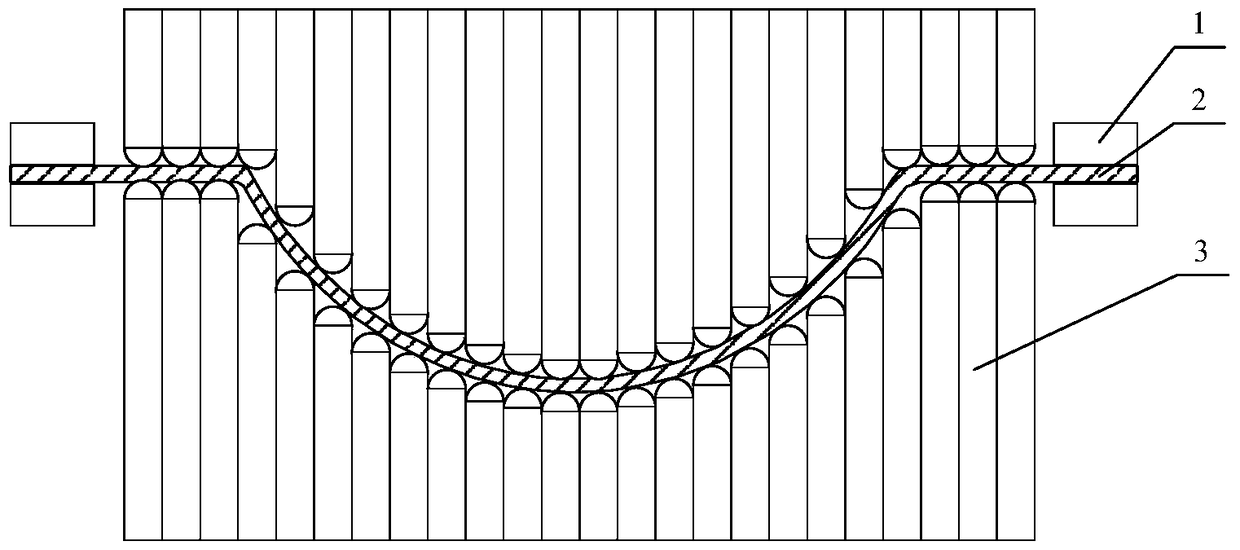 System and method for flexible forming of three-dimensional curved surface parts with bosses