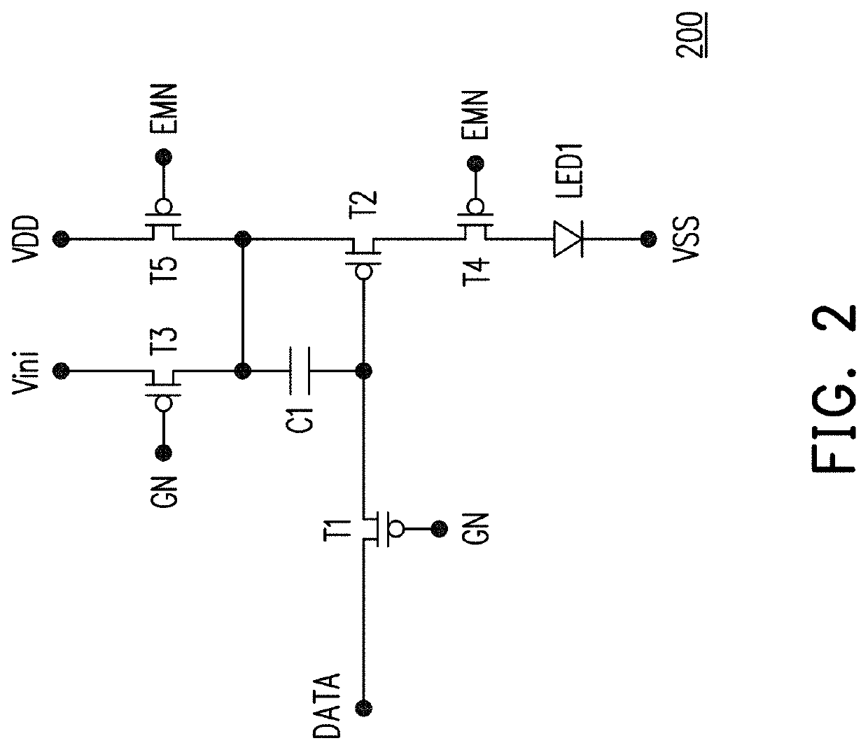 Light-emitting diode display device and light-emission control method thereof