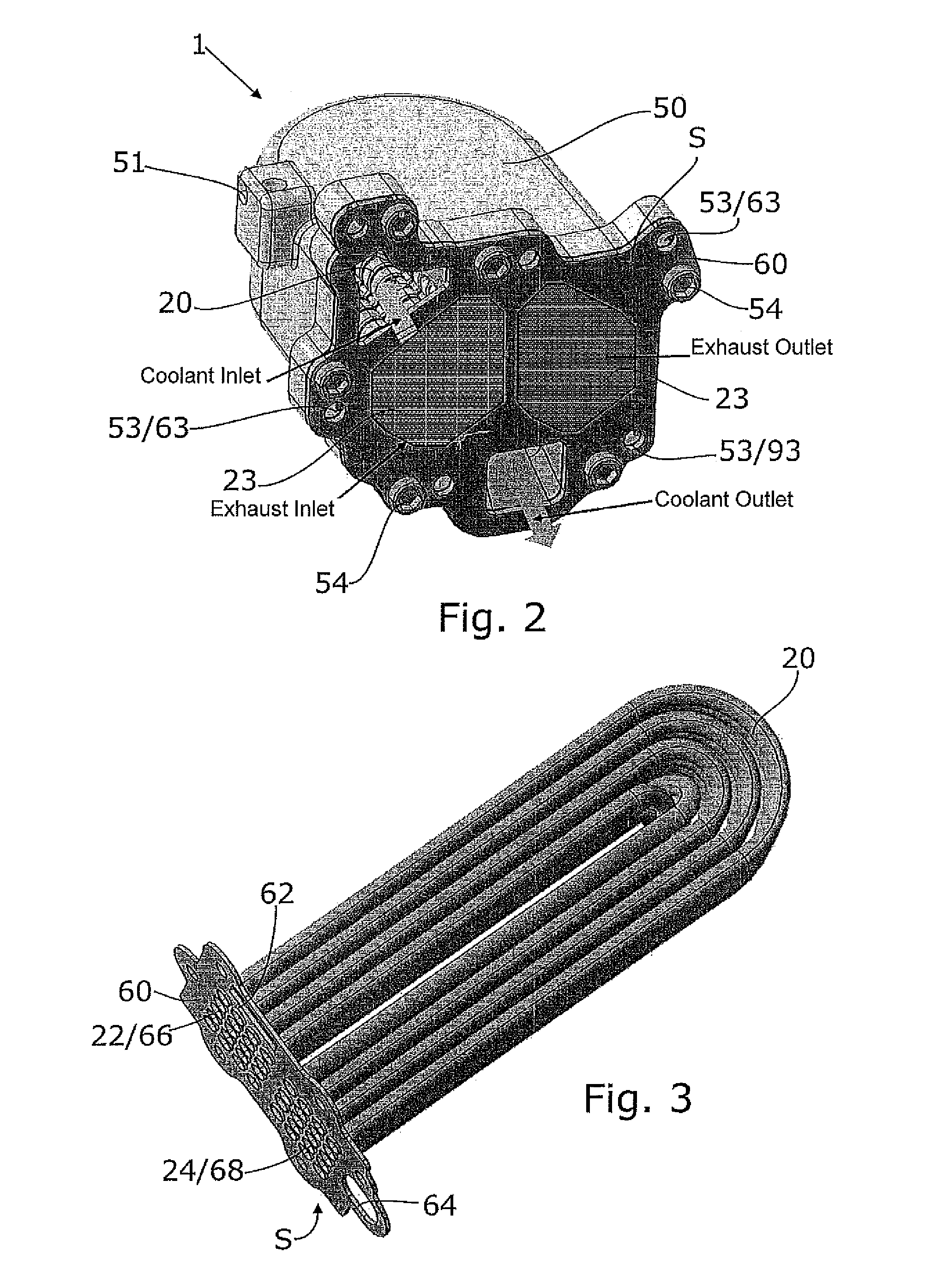 Exhaust gas heat exchanger with integrated mounting interface