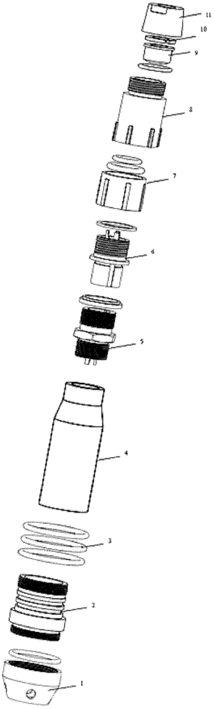 Detachable throw-in type liquid transmitter