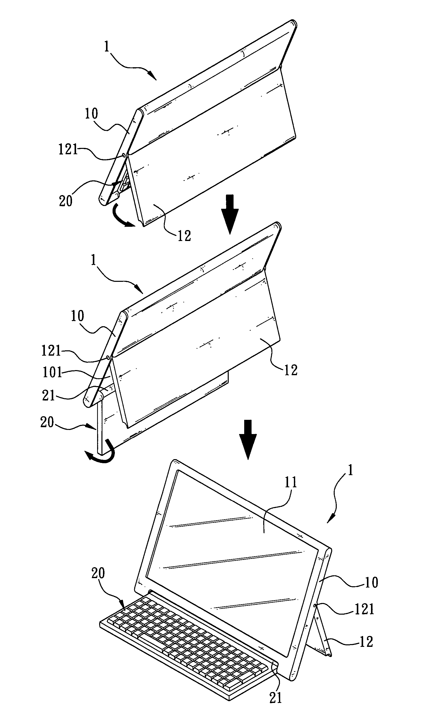 Lift-back tablet computer background of the invention