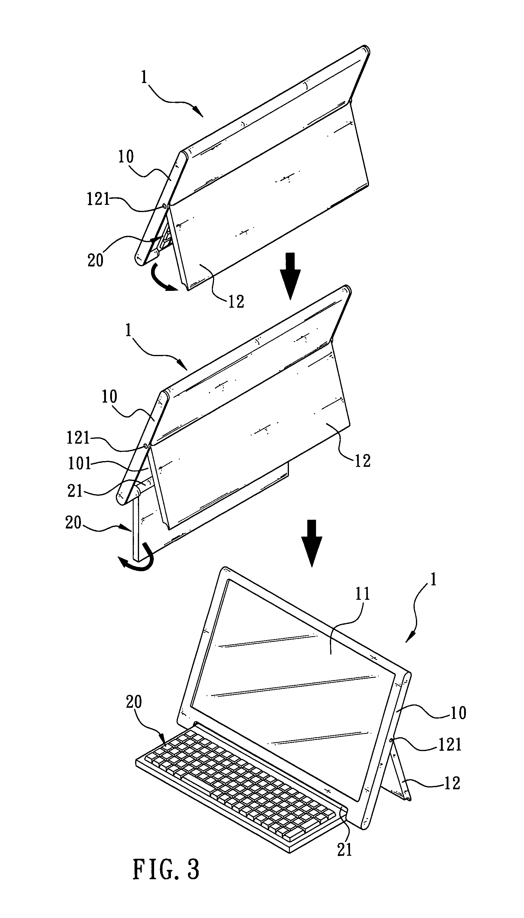 Lift-back tablet computer background of the invention