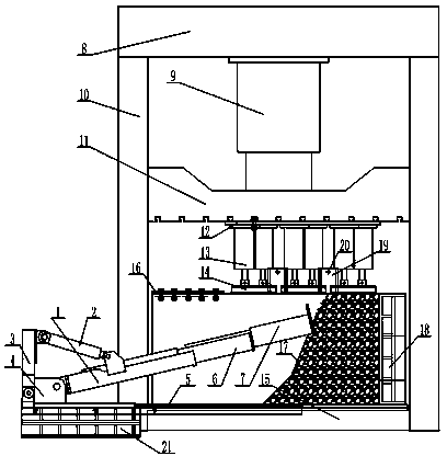 Simulation experiment platform of compacting system of solid-filling coal mining solid material