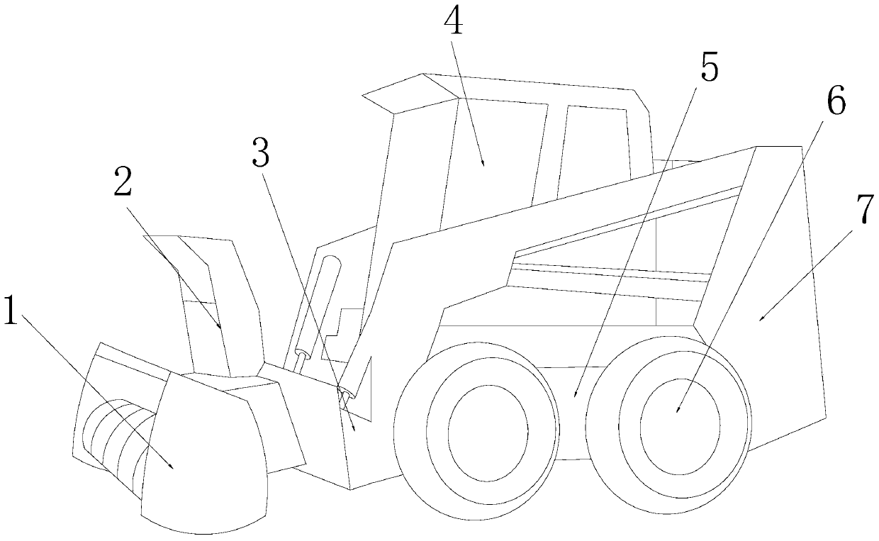 Snow removal forklift