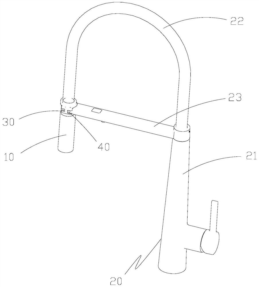 Pull-out faucet easy to hang and take