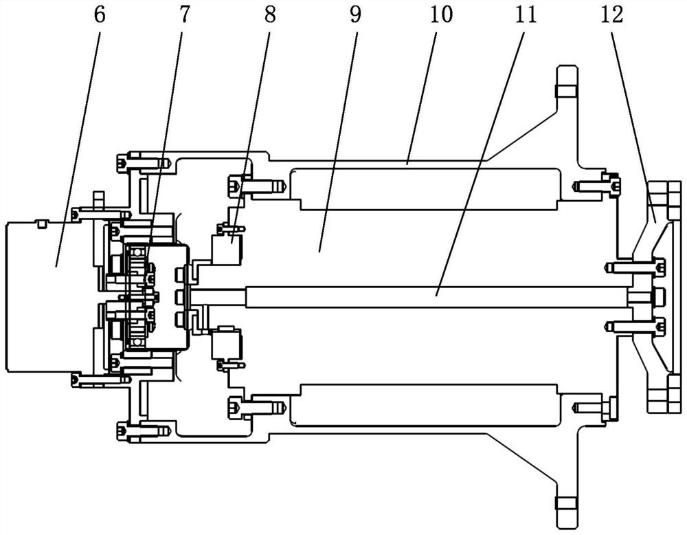 Split type two-shaft driving mechanism