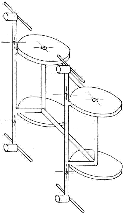 Overturning propeller device