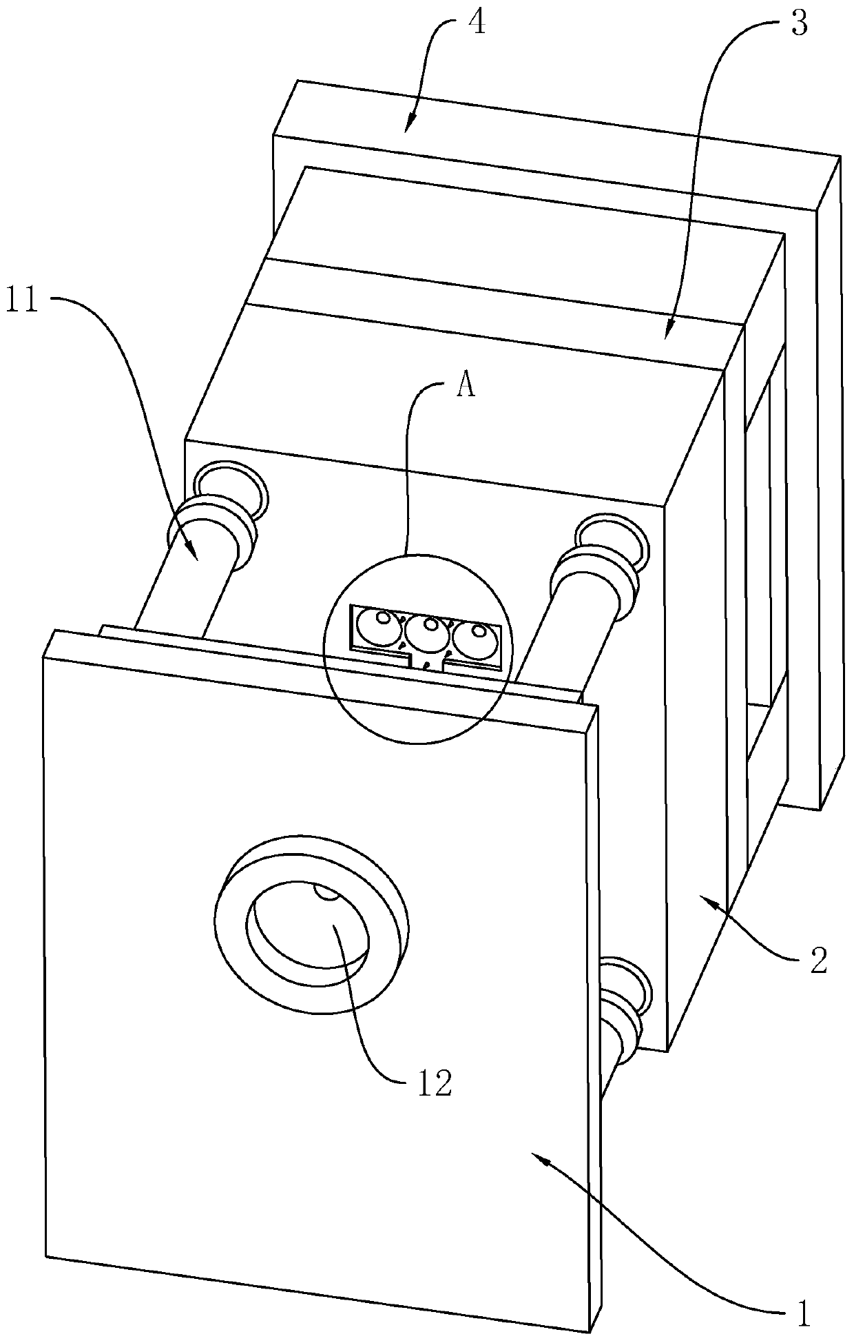 Injection mold with automatic waste removal