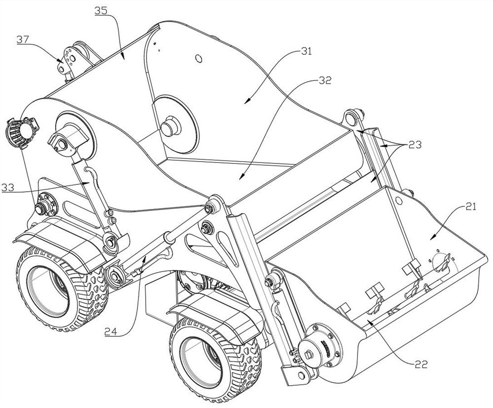 Engineering material vehicle and slip form paver