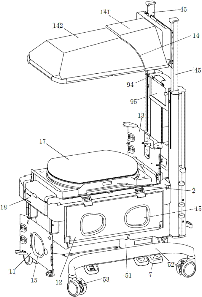 Movable infant incubator