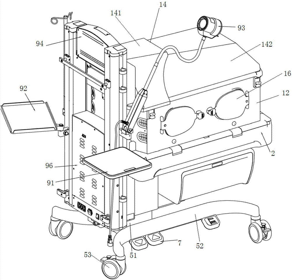 Movable infant incubator