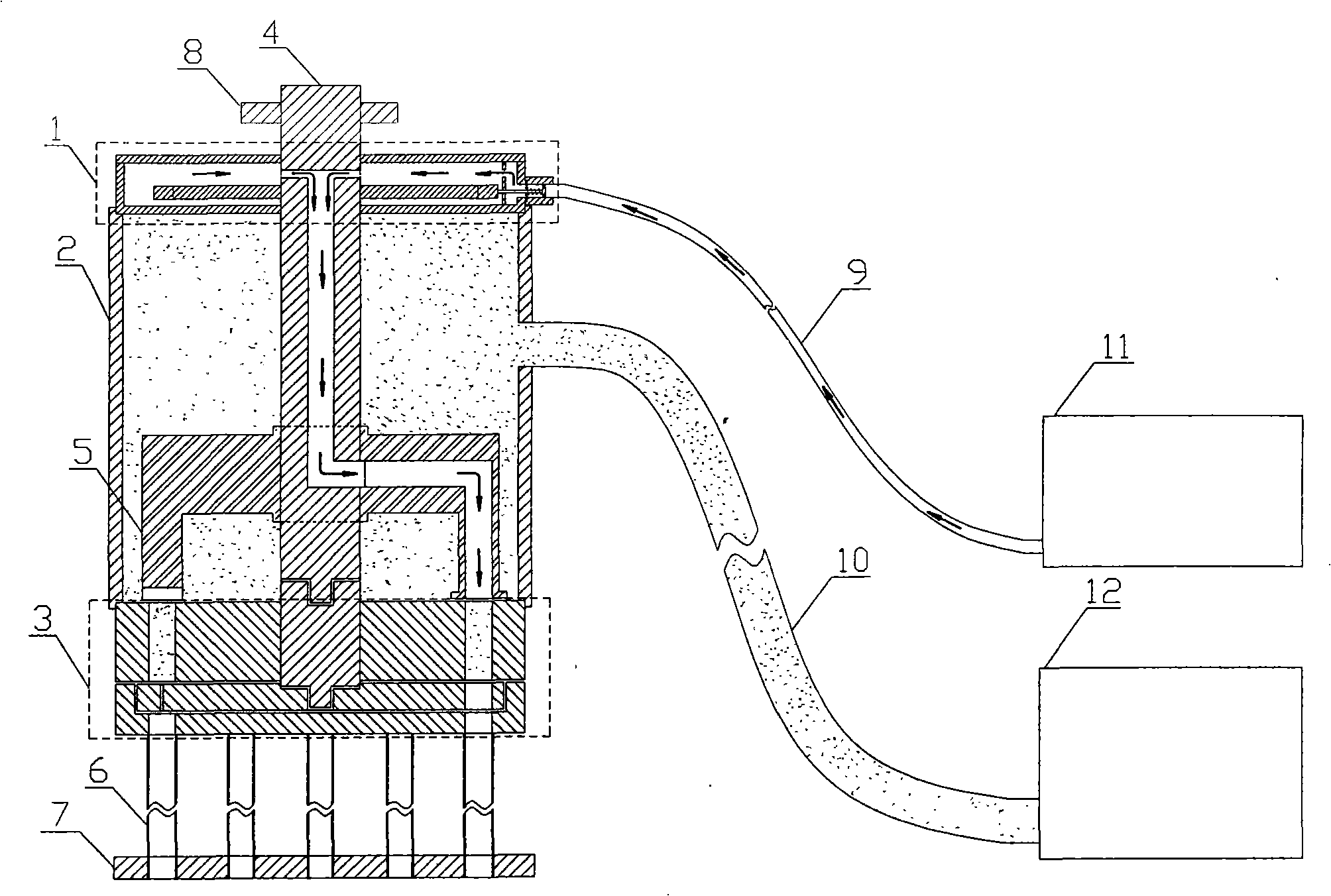 Automatic mortar spraying device for coating mortar for wall surface