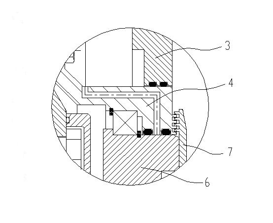 Intermittent feeding structure of two-stage pusher centrifuge