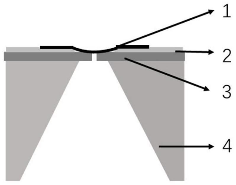 A two-dimensional material transfer method based on a stepped substrate