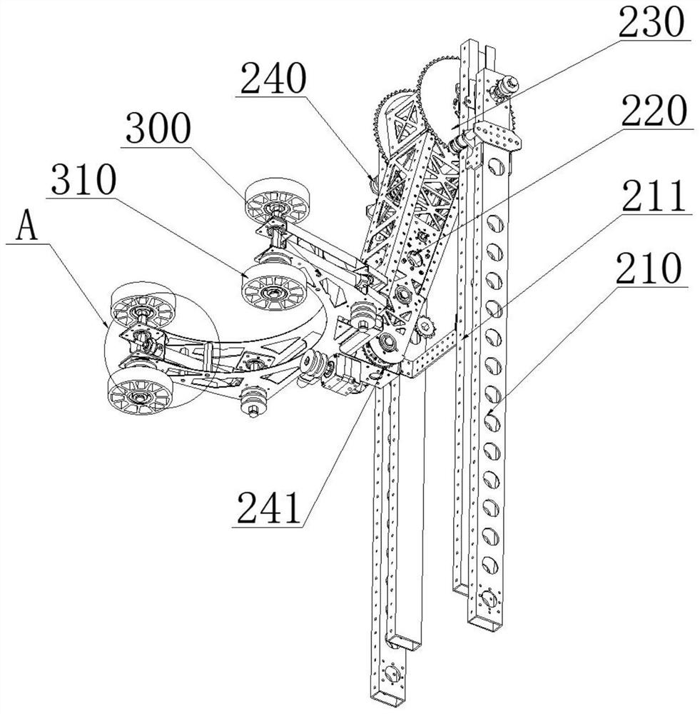 Self-adaptive transfer device for power battery of new energy automobile