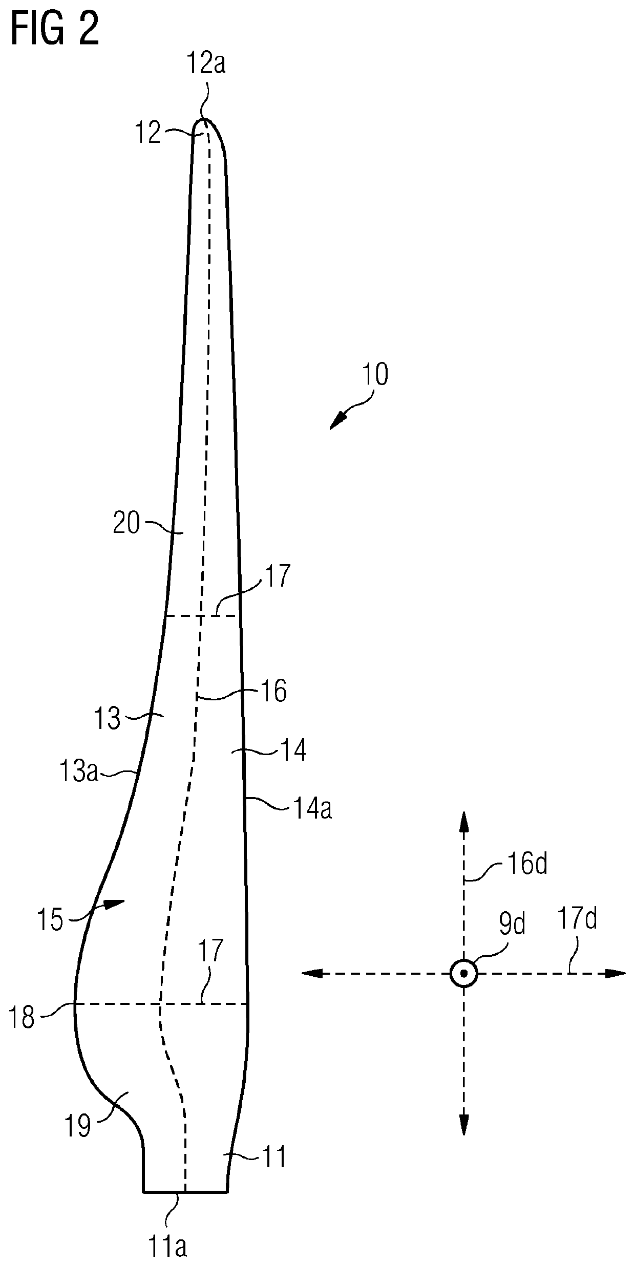 Pultruded fibrous composite strip with width and thickness tapered ends for wind turbine spar caps