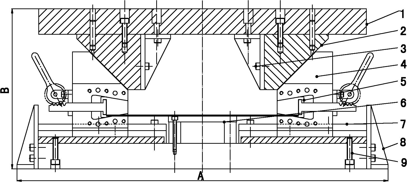 Metal sheet pre-stretching mold