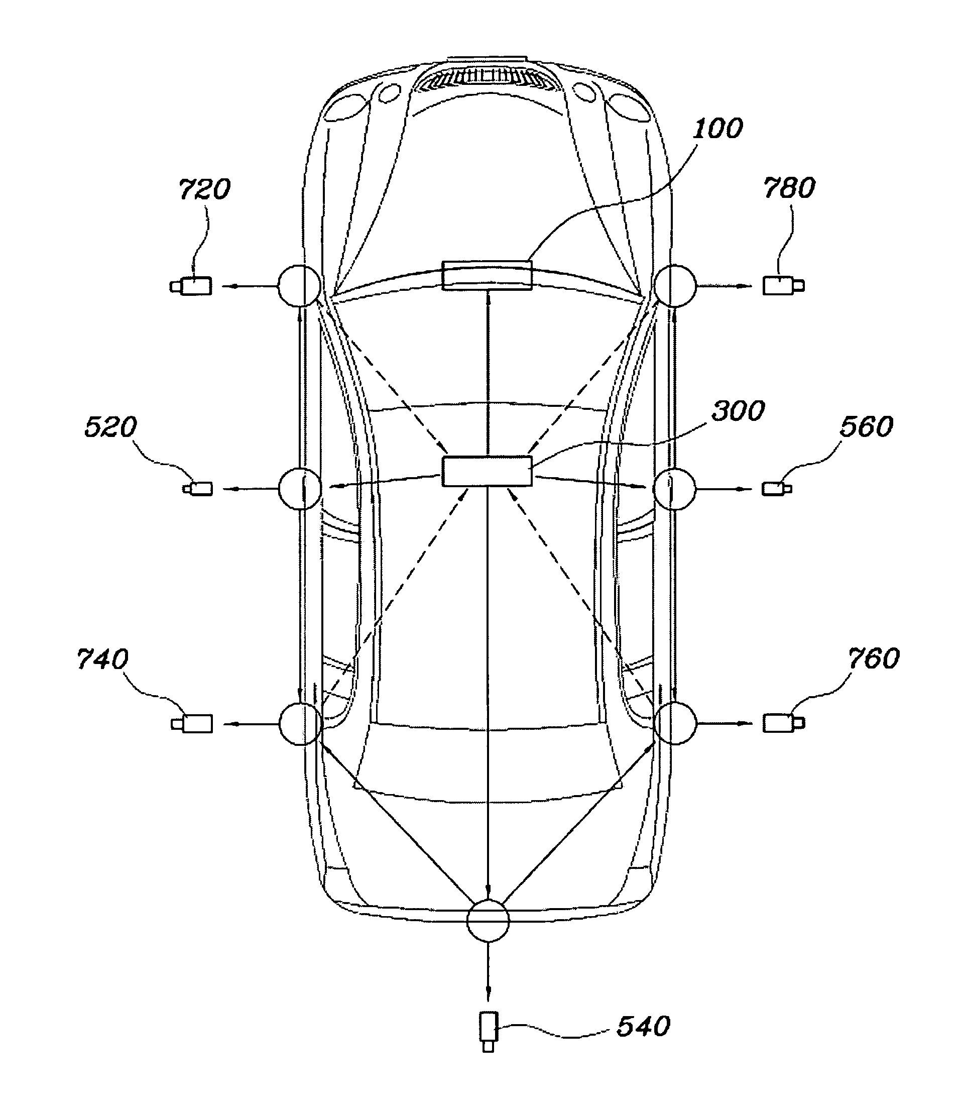 System for automatically recognizing locations of respective tires