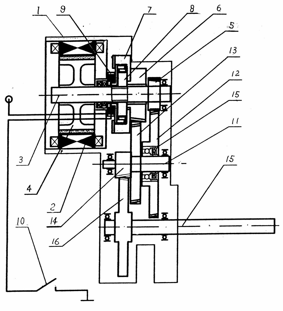 Two-gear electrical control variable speed motor for electric motorcycle