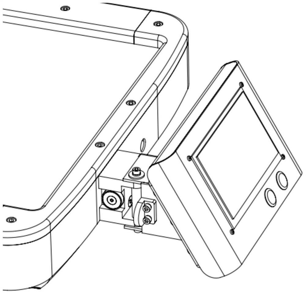 Operation panel mounting structure of relay sorting AGV carrying trolley